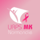 logo de l'URPS MK normandie aux couleurs d'octobre rose